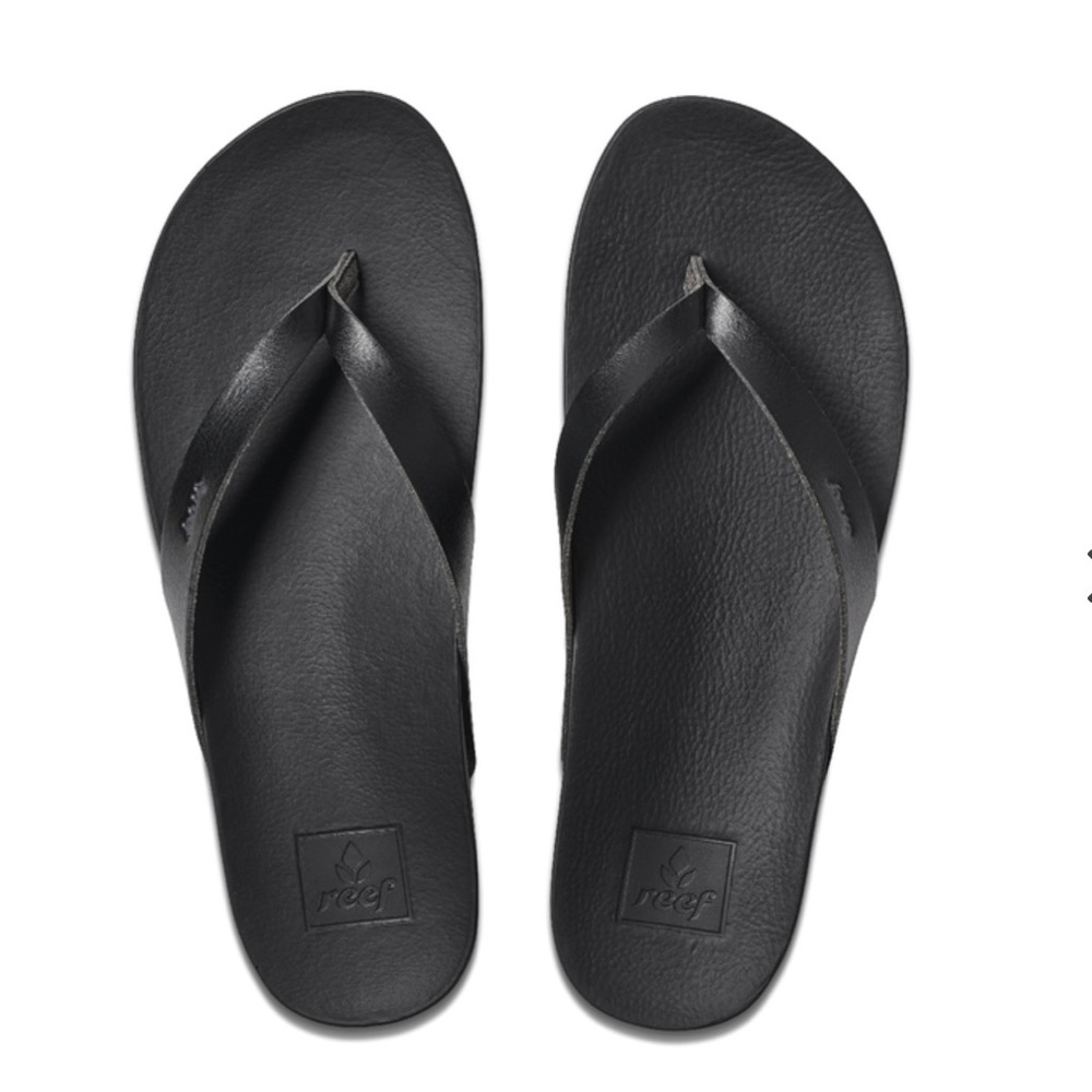 Reef Cushion Black Court Flip Flops